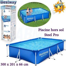 Steel Pro™ Piscine Rectangulaire 300 x 201 x 66cm Bestway 56404