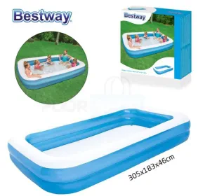Piscine Bestway 54150 Rectangulaire Gonflable Familiale 3.05 x 1.83 x 0.46 M