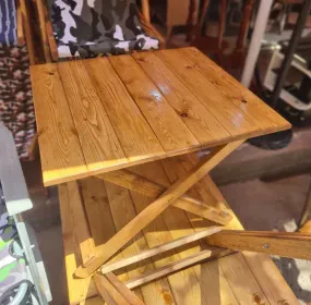 Table pliable en bois 65×65 cm