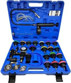 Kit testeur pression/fouit radiateur 28pcs