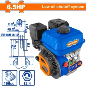 WADFOW محرك احتراق وادفو بقوة 6.5 حصان