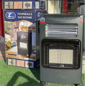 Fourneau à Gaz Butane + résistance ZassTurbo FG07KE مدفأة بغاز البوتان + ريزيتونس