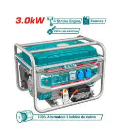 Groupe Électrogène 3.0KVA 3000W Avec Démarreur - TOTAL