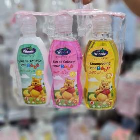 مجموعة ويني الدبدوب المتكاملة للعناية بالطفل - 3 في 1 (شامبو، حليب جسم، وكولونيا)