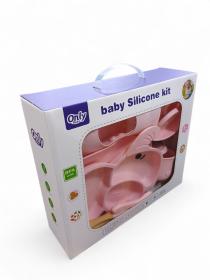 مجموعة Only baby الكاملة لأدوات طعام الأطفال من السيليكون الآمن
