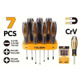 Kit Jeux De Tournevis A Frappe 7 Pieces TOLSEN 20195